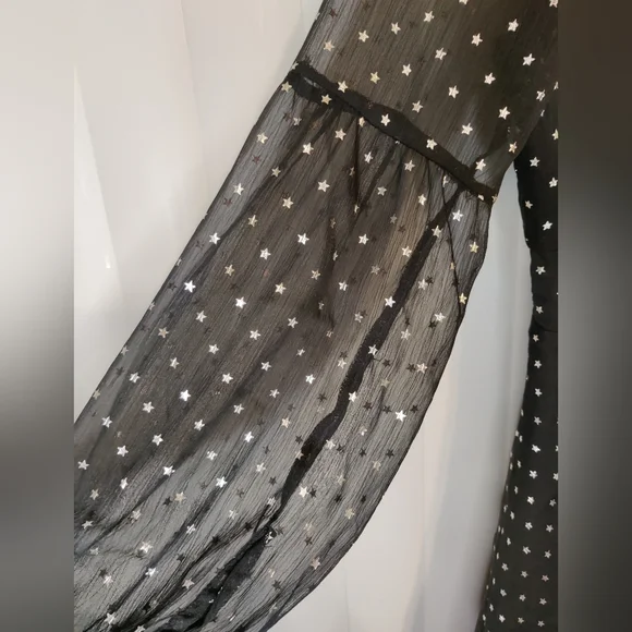 BB Dakota Silver Stars Mini Dress Size 2 - Picture 3 of 4